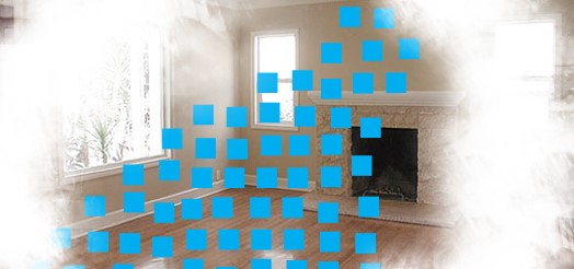 Wall of Blue Squares